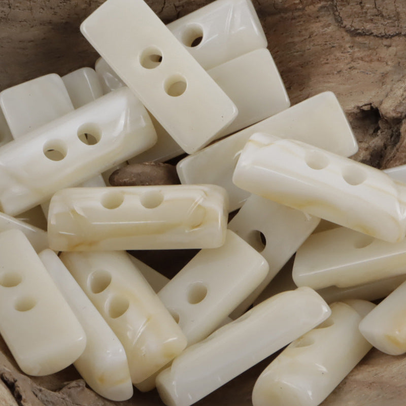 Semi Cylindrical 2 Hole Toggle Resin Buttons,10pcs - Lots of Buttons