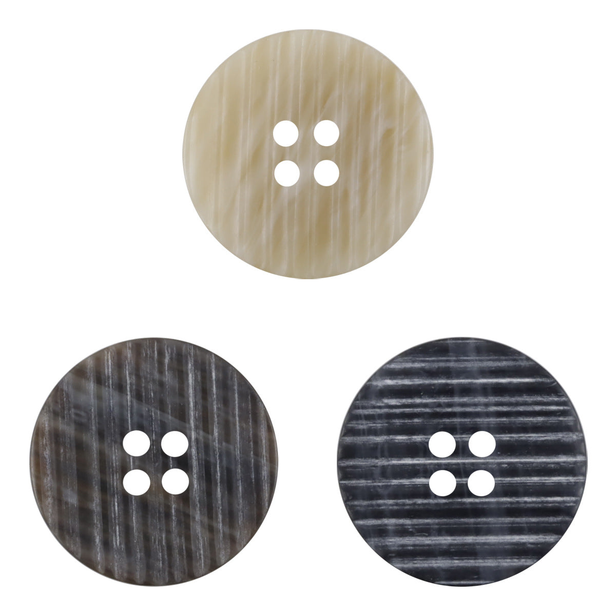 Flat Beveled Irregular Imitation Wood Grain Resin Buttons,20pcs - Lots of Buttons