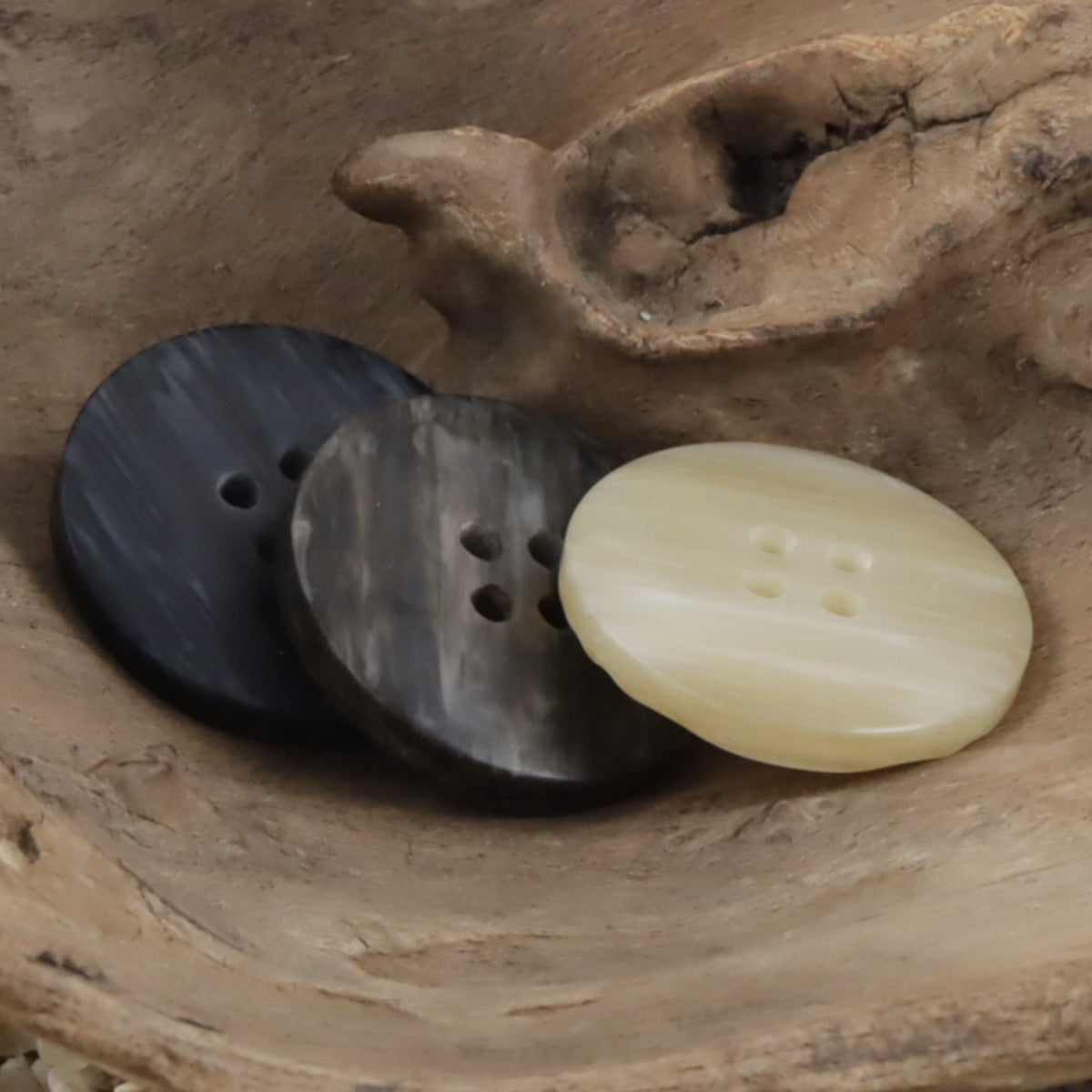 Flat Beveled Irregular Imitation Wood Grain Resin Buttons,20pcs - Lots of Buttons