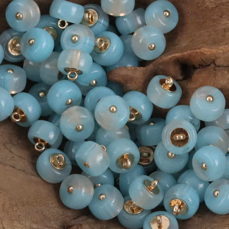 10mm Imitation Jade Resin Buttons for Chinese Qipao Hanfu Shirts - 10pcs - Lots of Buttons