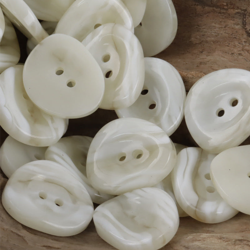Irregular Triangular 2-Hole Resin Buttons for Knitted Hats 10pcs - Lots of Buttons