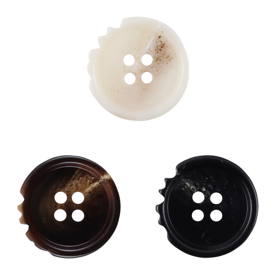 Beige Chipped Resin Buttons for Black Cardigans 30pcs - Lots of Buttons