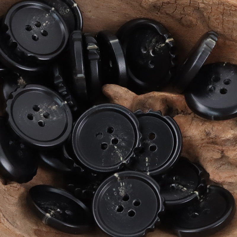 Beige Chipped Resin Buttons for Black Cardigans 30pcs - Lots of Buttons