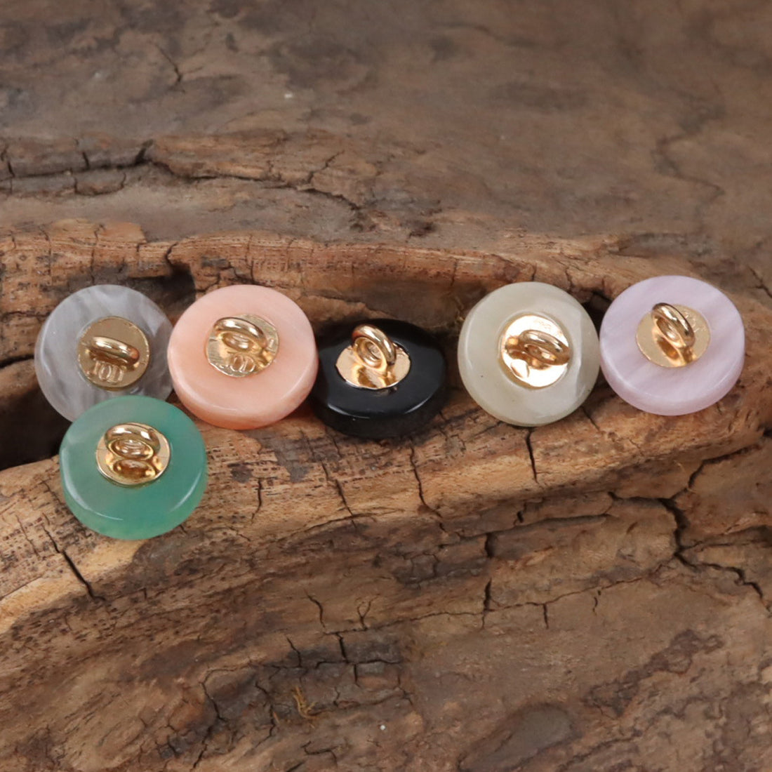 11.5mm Round Imitated Jade Resin Shank Buttons 30pcs - Lots of Buttons