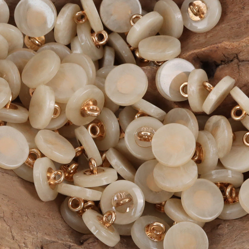 11.5mm Round Imitated Jade Resin Shank Buttons 30pcs - Lots of Buttons