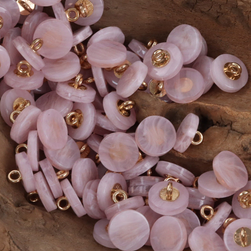 11.5mm Round Imitated Jade Resin Shank Buttons 30pcs - Lots of Buttons