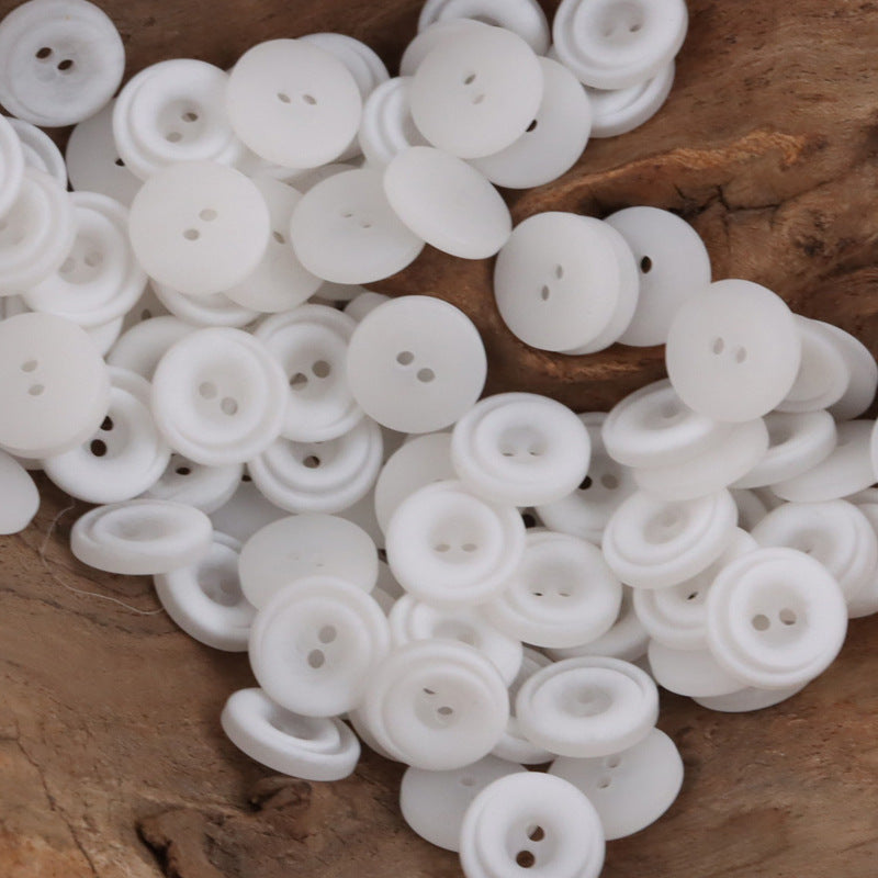 11.5mm Gradient Crescent 2-Hole Resin Buttons 50pcs - Lots of Buttons