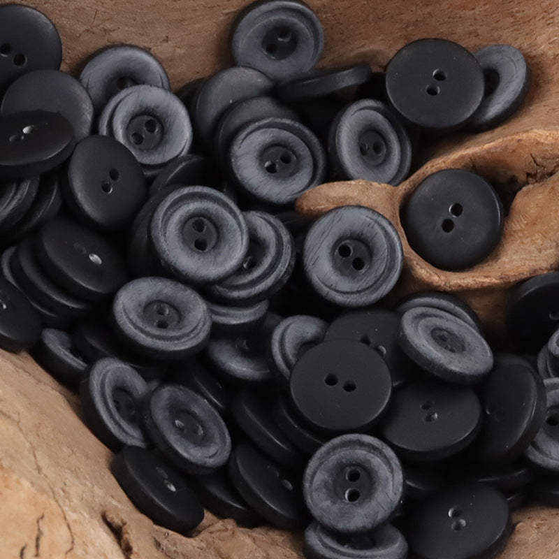 11.5mm Gradient Crescent 2-Hole Resin Buttons 50pcs - Lots of Buttons