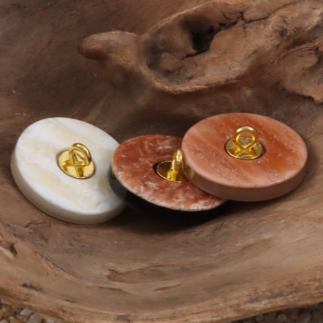 Premium Round Resin Buttons with Metal Shanks for Curtain Making 20pcs - Lots of Buttons
