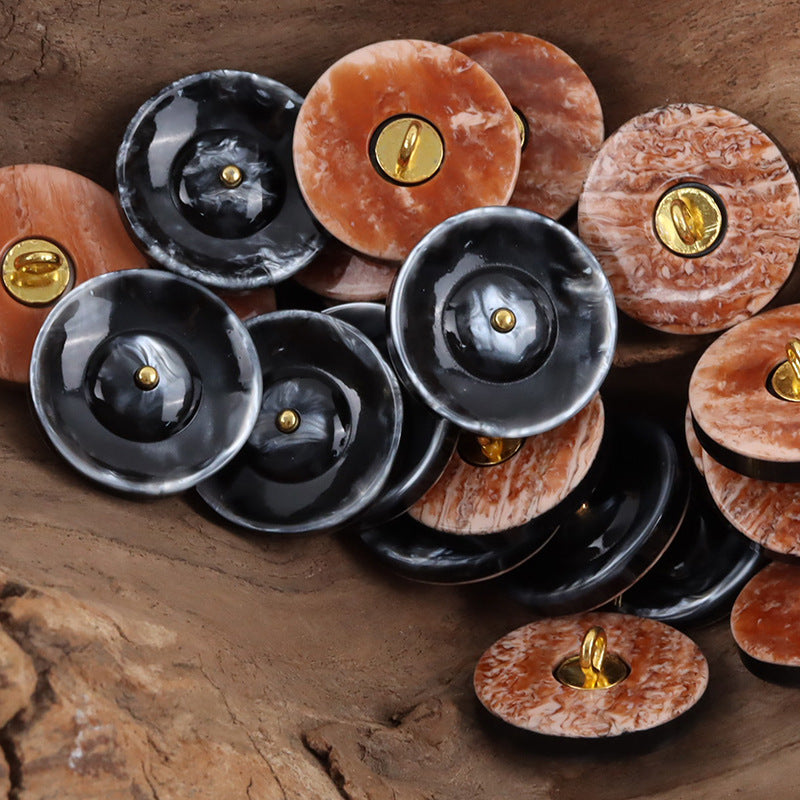 Premium Round Resin Buttons with Metal Shanks for Curtain Making 20pcs - Lots of Buttons