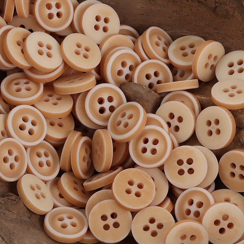 11.5mm Gradient Orange Resin Buttons for Children's Shirts 60 Pack - Lots of Buttons