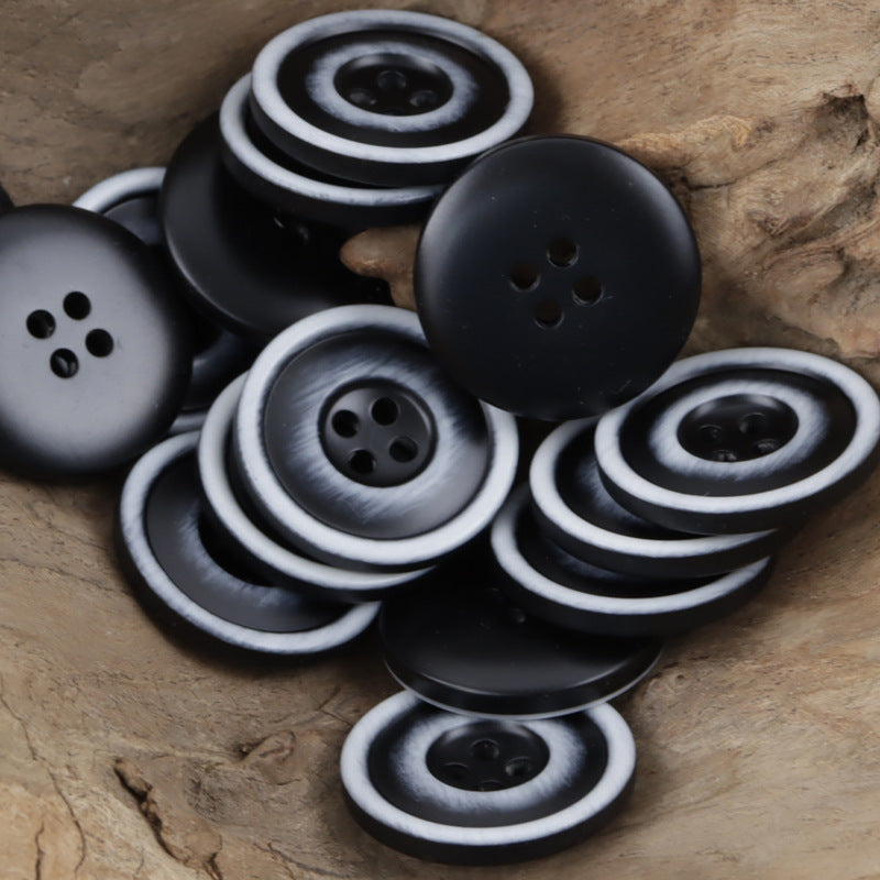 Frosted White Blue Decorative Resin Buttons for DIY Knitted Hats Dolls -20pcs - Lots of Buttons