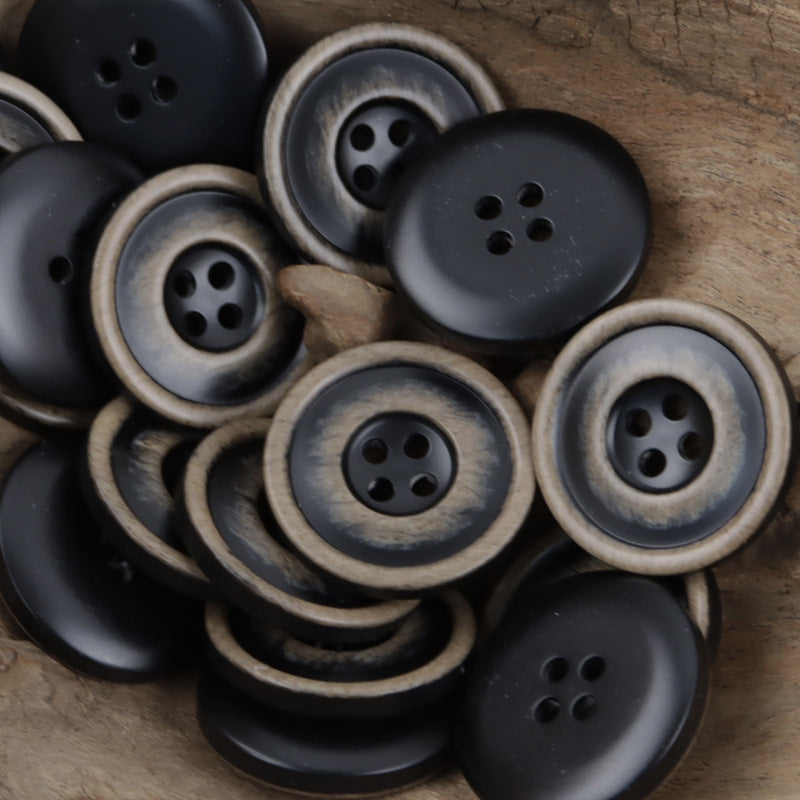 Frosted White Blue Decorative Resin Buttons for DIY Knitted Hats Dolls -20pcs - Lots of Buttons
