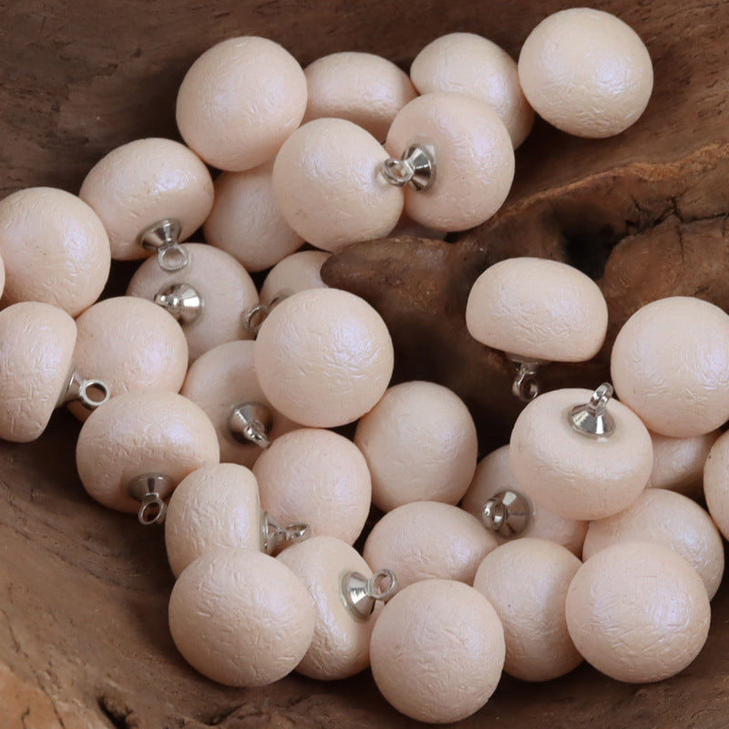 12mm Pink Round Resin Buttons for DIY Jewelry Bracelets 10pcs - Lots of Buttons