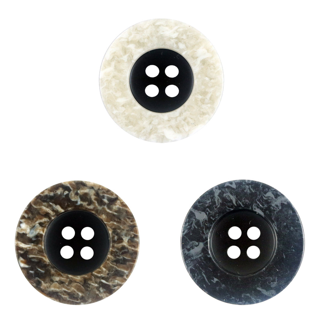 Leopard Print Wide Border 4-Hole Resin Buttons 20pcs - Lots of Buttons