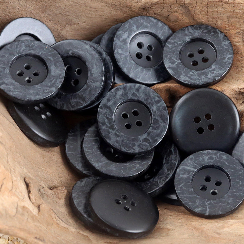 Leopard Print Wide Border 4-Hole Resin Buttons 20pcs - Lots of Buttons