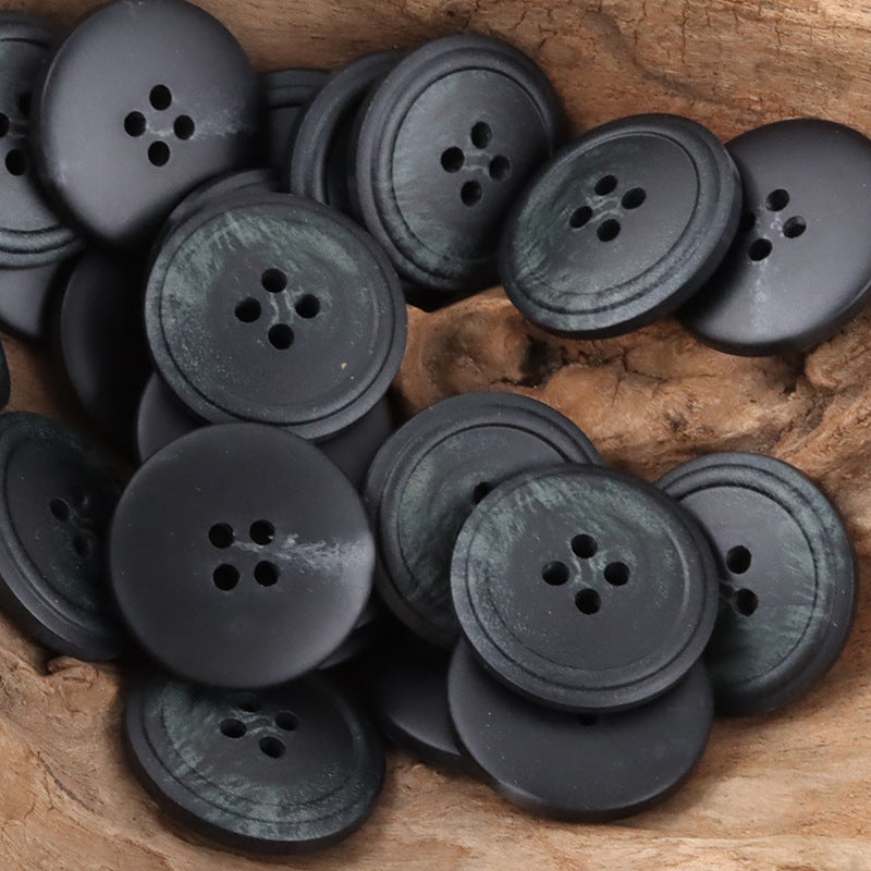 Round 4 Hole Vintage Burnt Yellow Resin Buttons,20PCS - Lots of Buttons