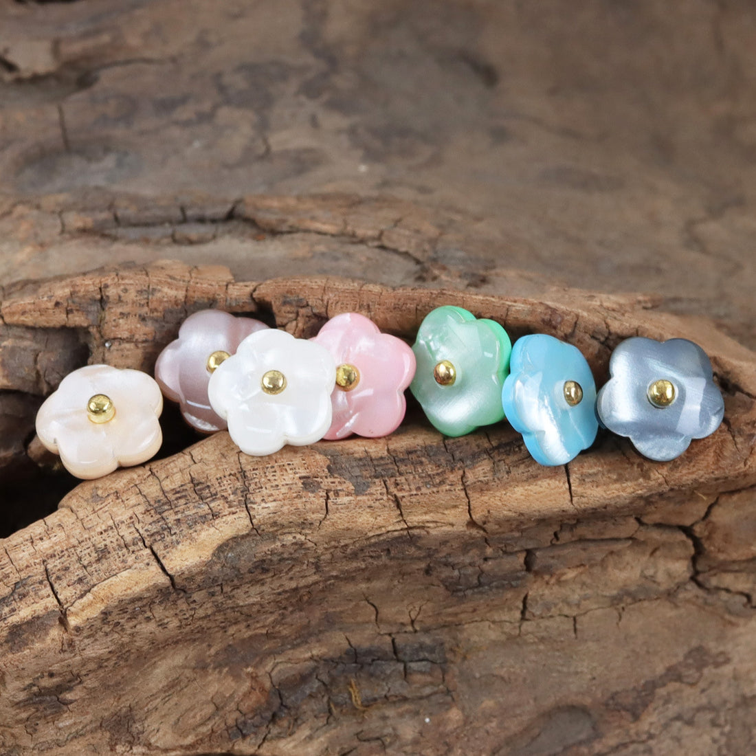 Cute Kids Little Plum Blossom Shank Resin Buttons,20pcs  - Lots of Buttons