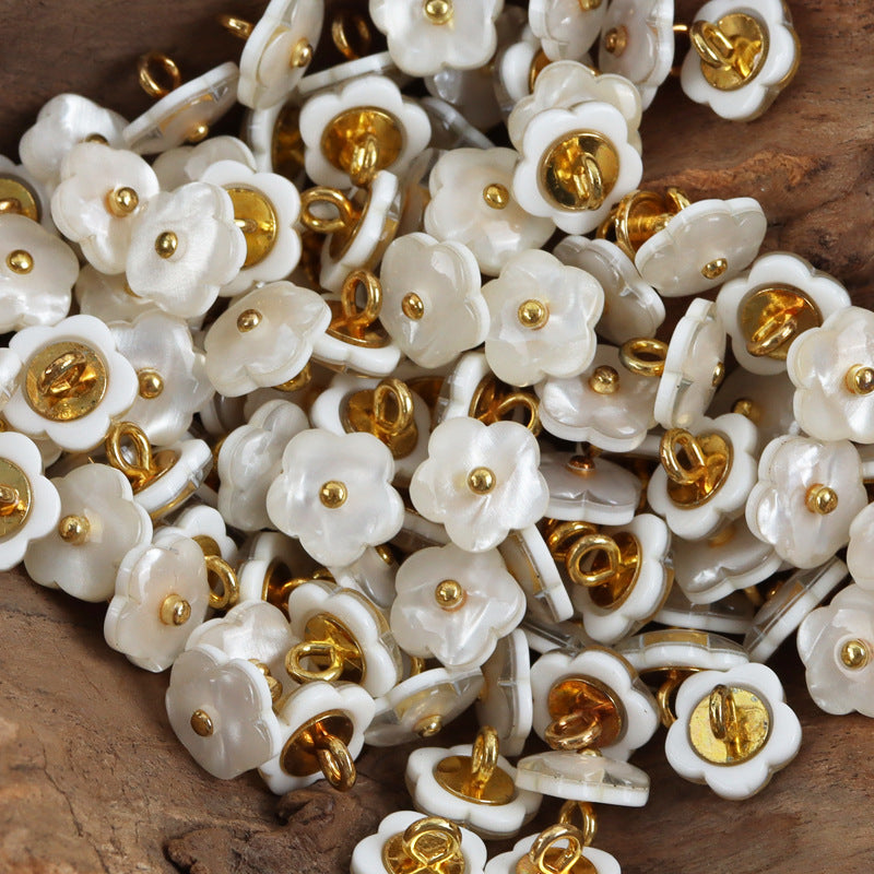 Cute Kids Little Plum Blossom Shank Resin Buttons,20pcs  - Lots of Buttons