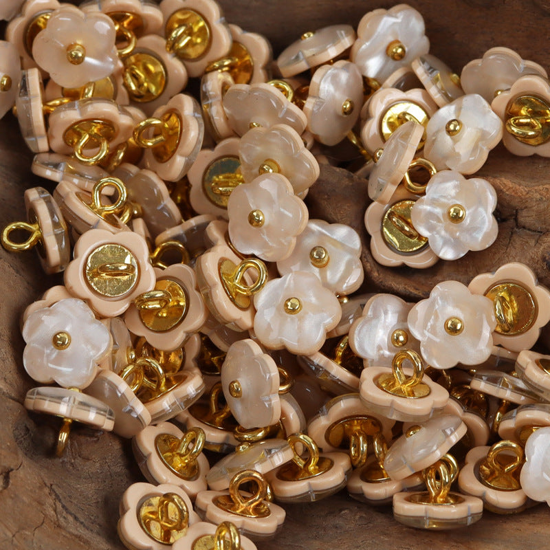 Cute Kids Little Plum Blossom Shank Resin Buttons,20pcs  - Lots of Buttons