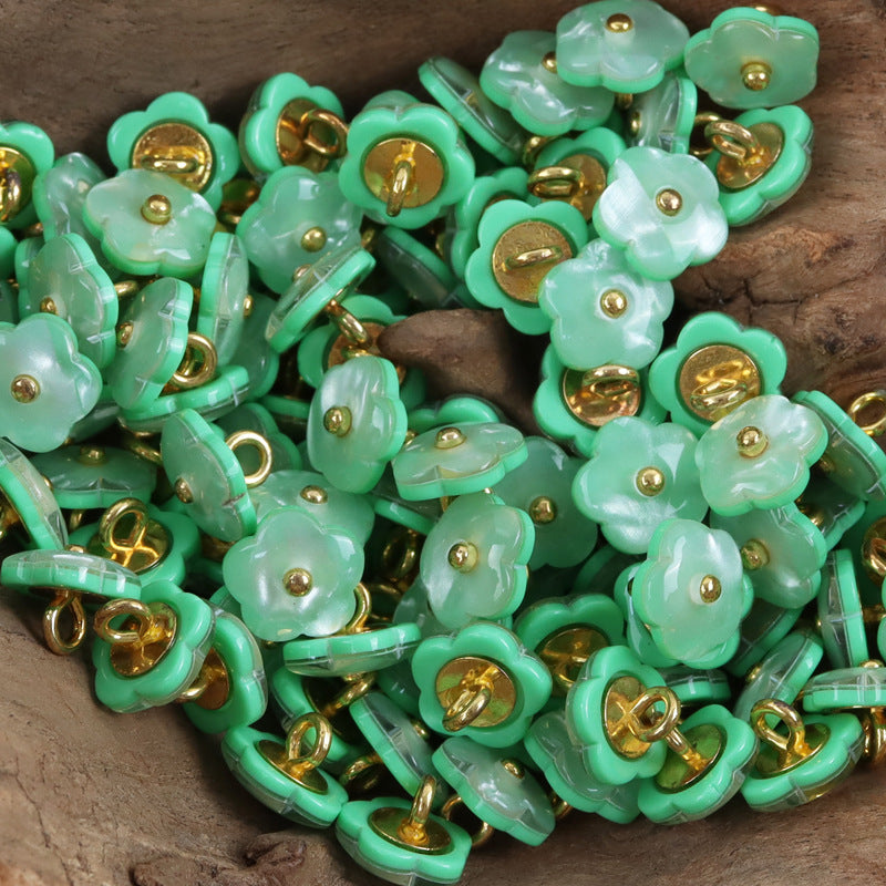 Cute Kids Little Plum Blossom Shank Resin Buttons,20pcs  - Lots of Buttons