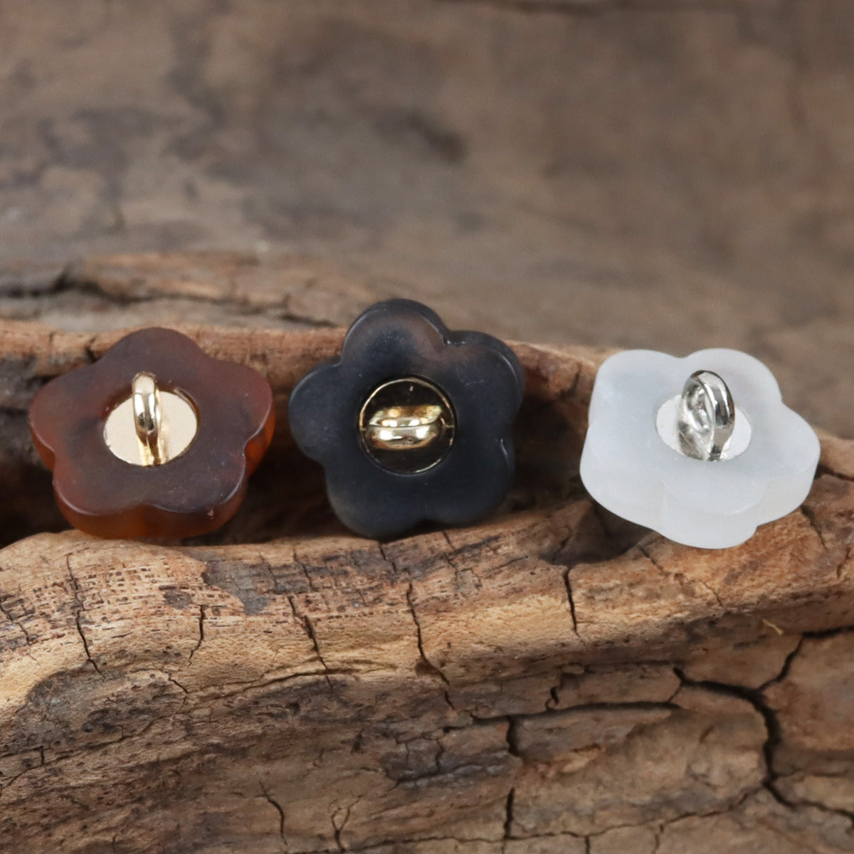 13mm Plum Blossom Matte Resin Buttons for Children's Dress Cufflink 20pcs - Lots of Buttons