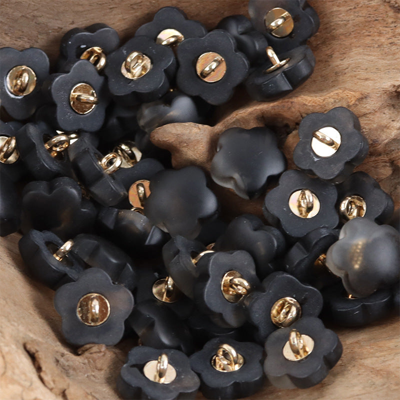 13mm Plum Blossom Matte Resin Buttons for Children's Dress Cufflink 20pcs - Lots of Buttons