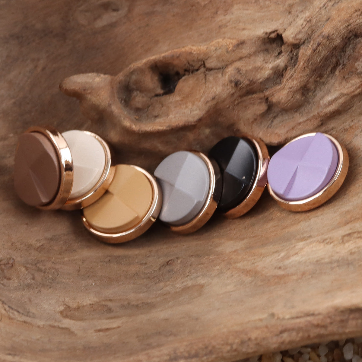 Geometric Resin Surface Metal Buttons for Trendy Suits 10pcs - Lots of Buttons