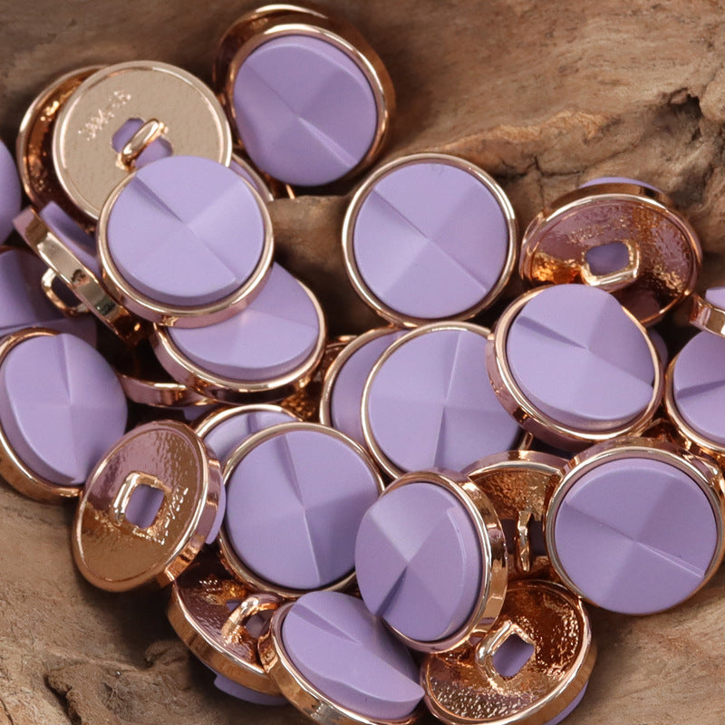 Geometric Resin Surface Metal Buttons for Trendy Suits 10pcs - Lots of Buttons