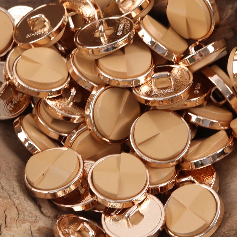 Geometric Resin Surface Metal Buttons for Trendy Suits 10pcs - Lots of Buttons