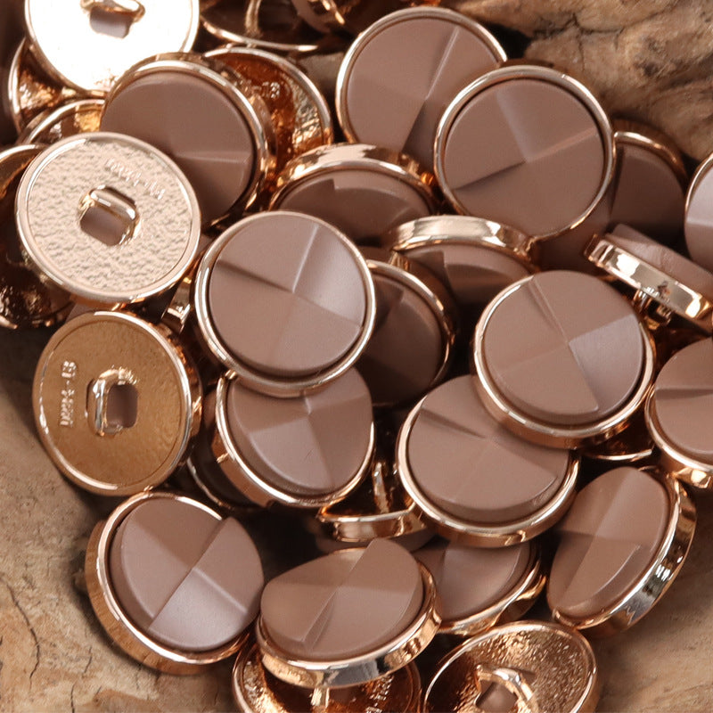 Geometric Resin Surface Metal Buttons for Trendy Suits 10pcs - Lots of Buttons