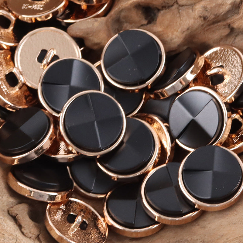 Geometric Resin Surface Metal Buttons for Trendy Suits 10pcs - Lots of Buttons