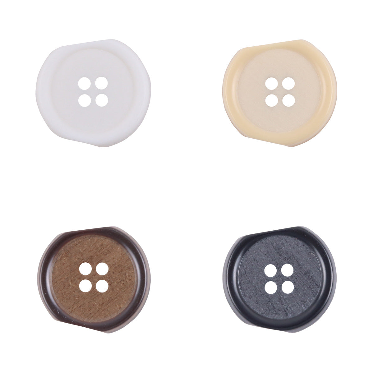 Irregular Four-Hole Resin Buttons for Winter Windbreakers 40pcs - Lots of Buttons