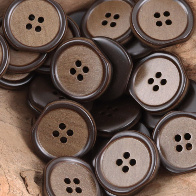 Irregular Four-Hole Resin Buttons for Winter Windbreakers 40pcs - Lots of Buttons