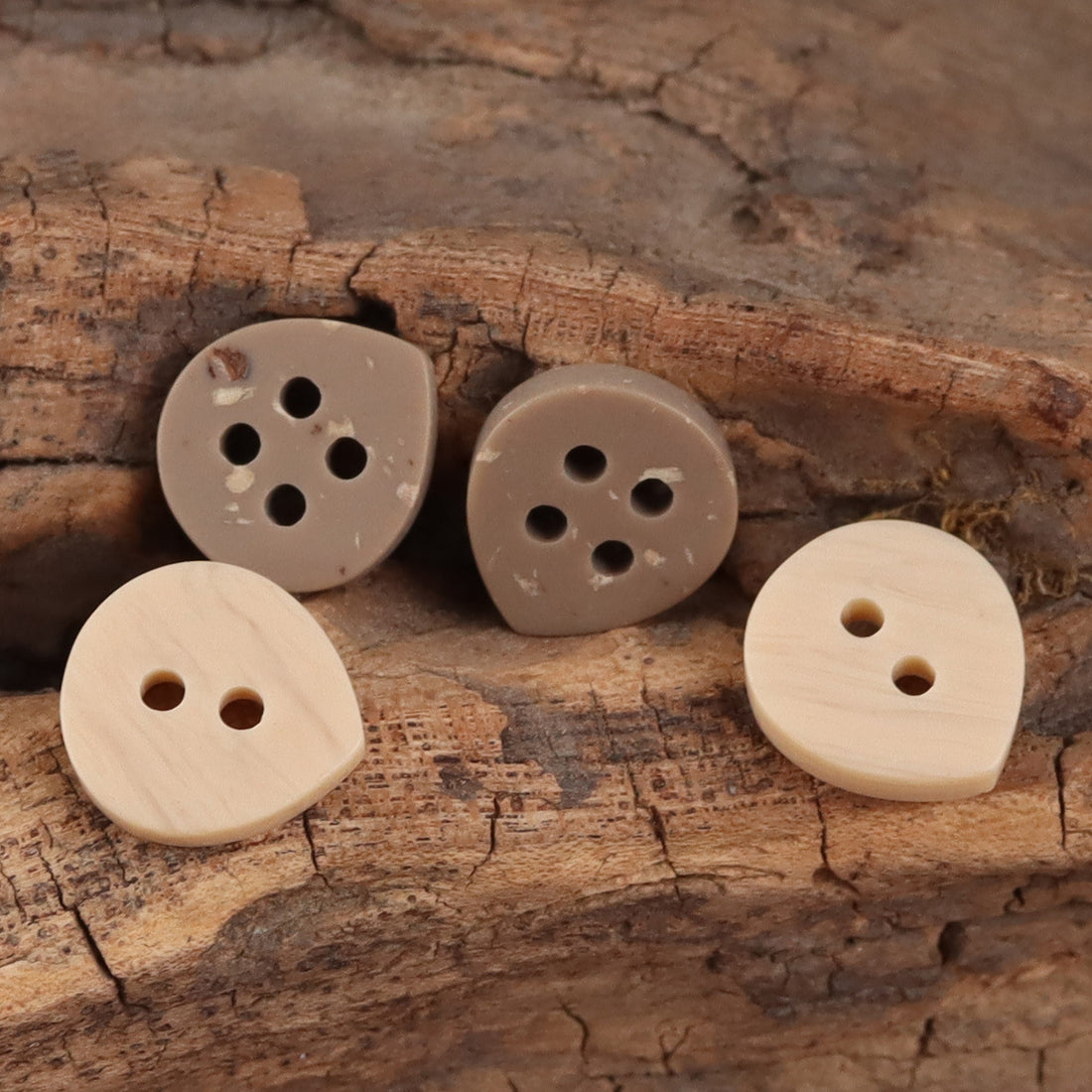 Adorable Light Khaki Kid's Resin Buttons Waterdrop Shape,50pcs - Lots of Buttons