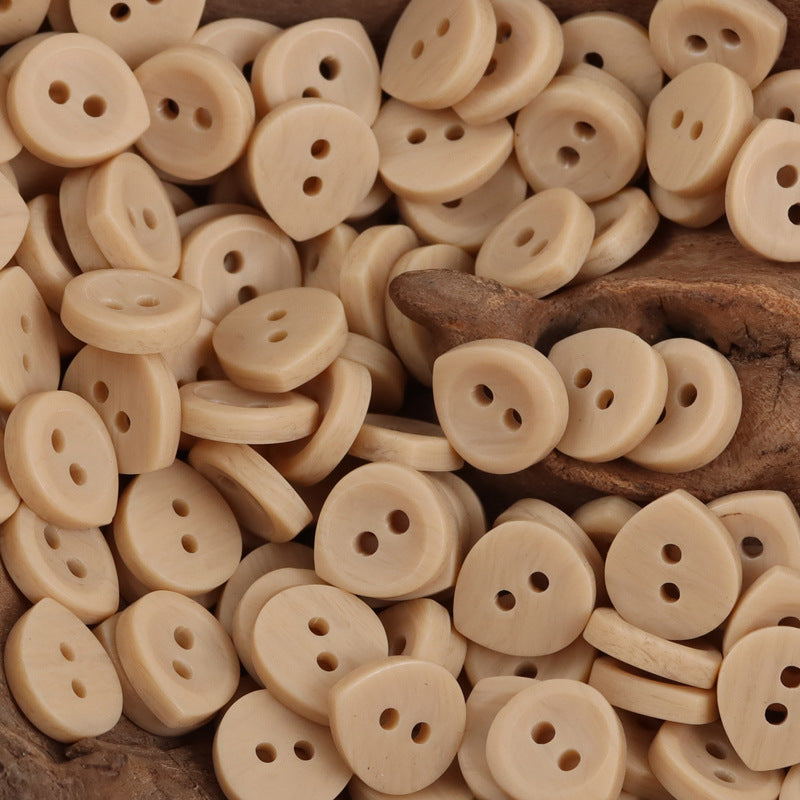 Adorable Light Khaki Kid's Resin Buttons Waterdrop Shape,50pcs - Lots of Buttons