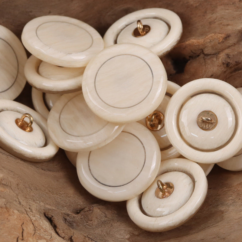 Resin Buttons with Metal Shanks for Sweater Cardigans and Coats - 20pcs