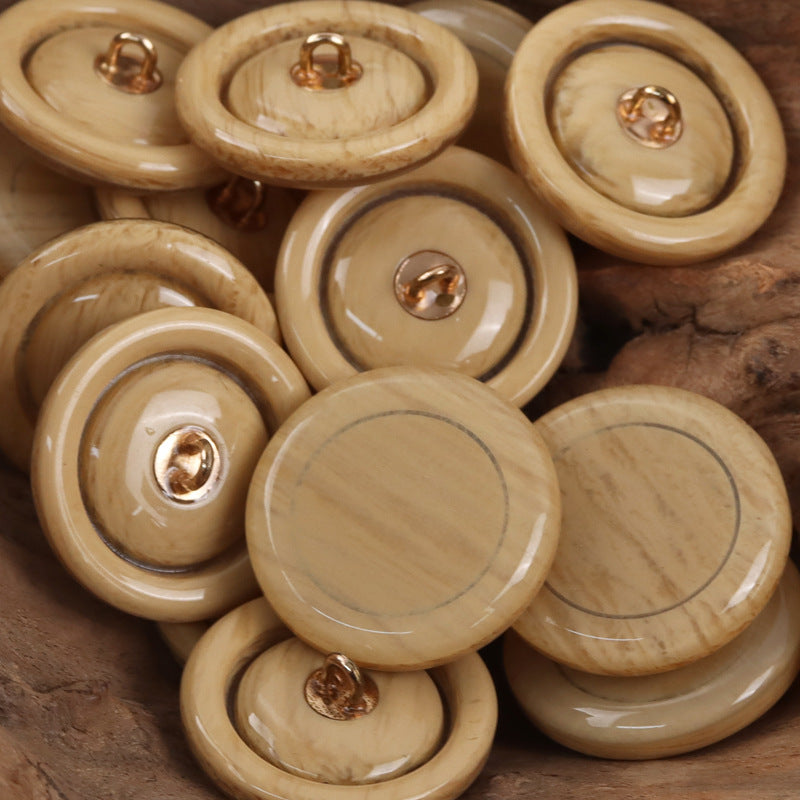 Resin Buttons with Metal Shanks for Sweater Cardigans and Coats - 20pcs