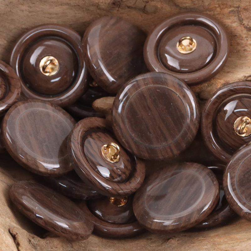 Resin Buttons with Metal Shanks for Sweater Cardigans and Coats - 20pcs