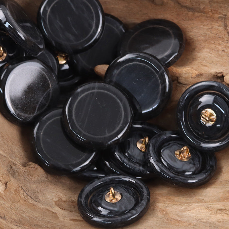 Resin Buttons with Metal Shanks for Sweater Cardigans and Coats - 20pcs