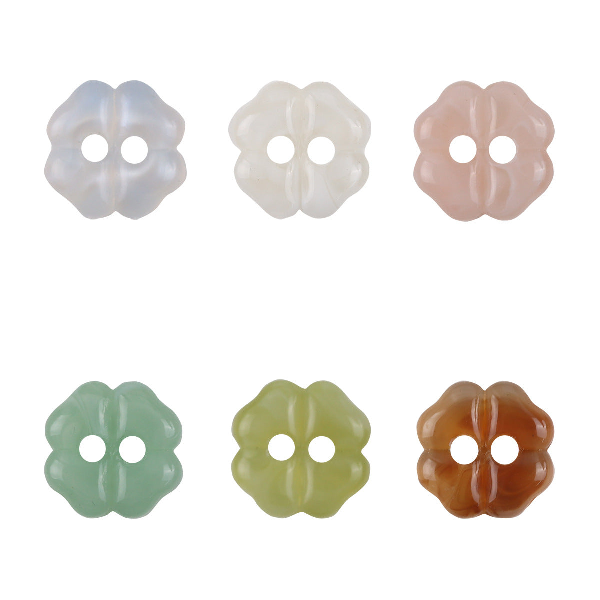 11mm Lovely Little Cherry Blossom Resin Buttons for Children 50pcs - Lots of Buttons