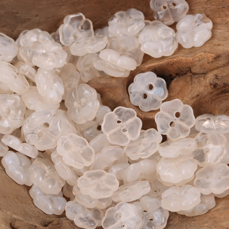 11mm Lovely Little Cherry Blossom Resin Buttons for Children 50pcs - Lots of Buttons