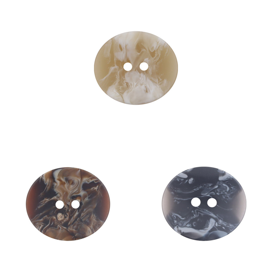 Curved Oval Imitated Wood Grain Resin Buttons 30pcs - Lots of Buttons