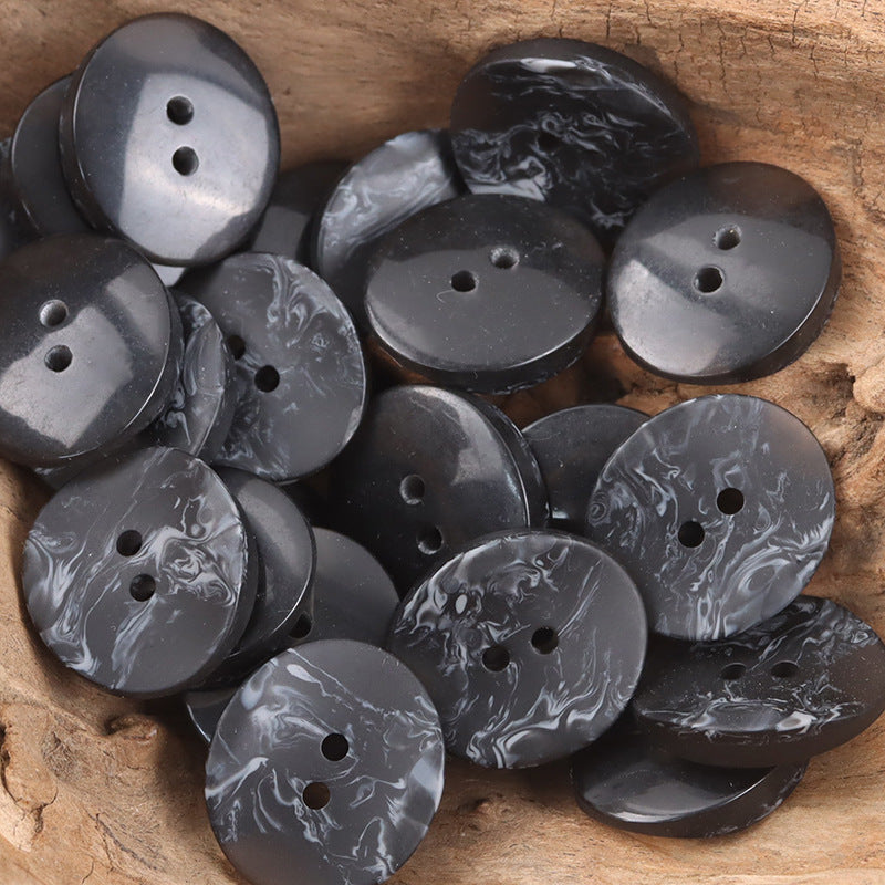 Curved Oval Imitated Wood Grain Resin Buttons 30pcs - Lots of Buttons