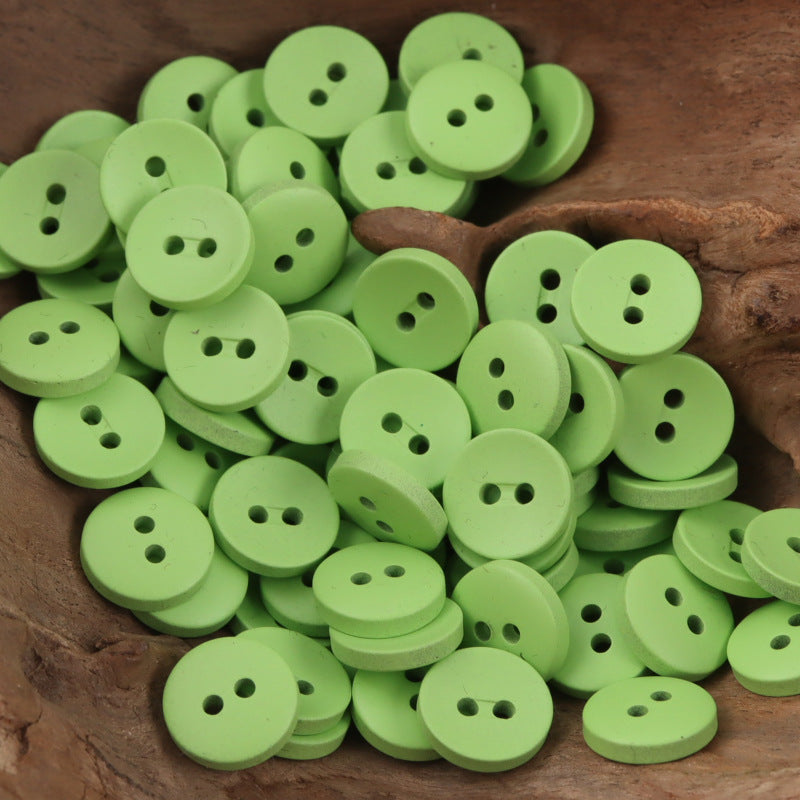 11.5mm Colorful Two-Eyed Resin Buttons for Children's Crafts -50 Pack - Lots of Buttons