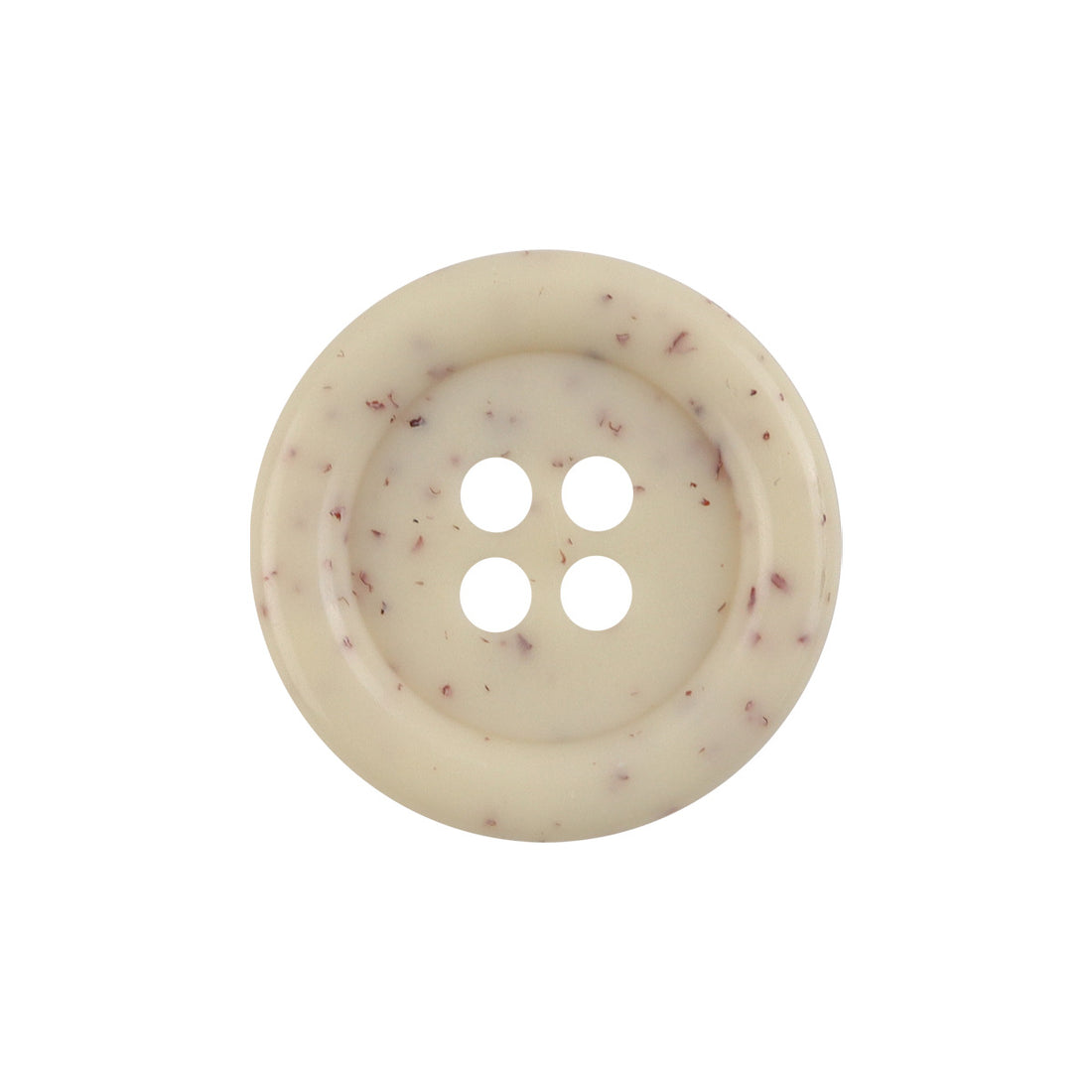 Beige Resin Buttons Thick Round Edge Dotted Flower,20pcs - Lots of Buttons