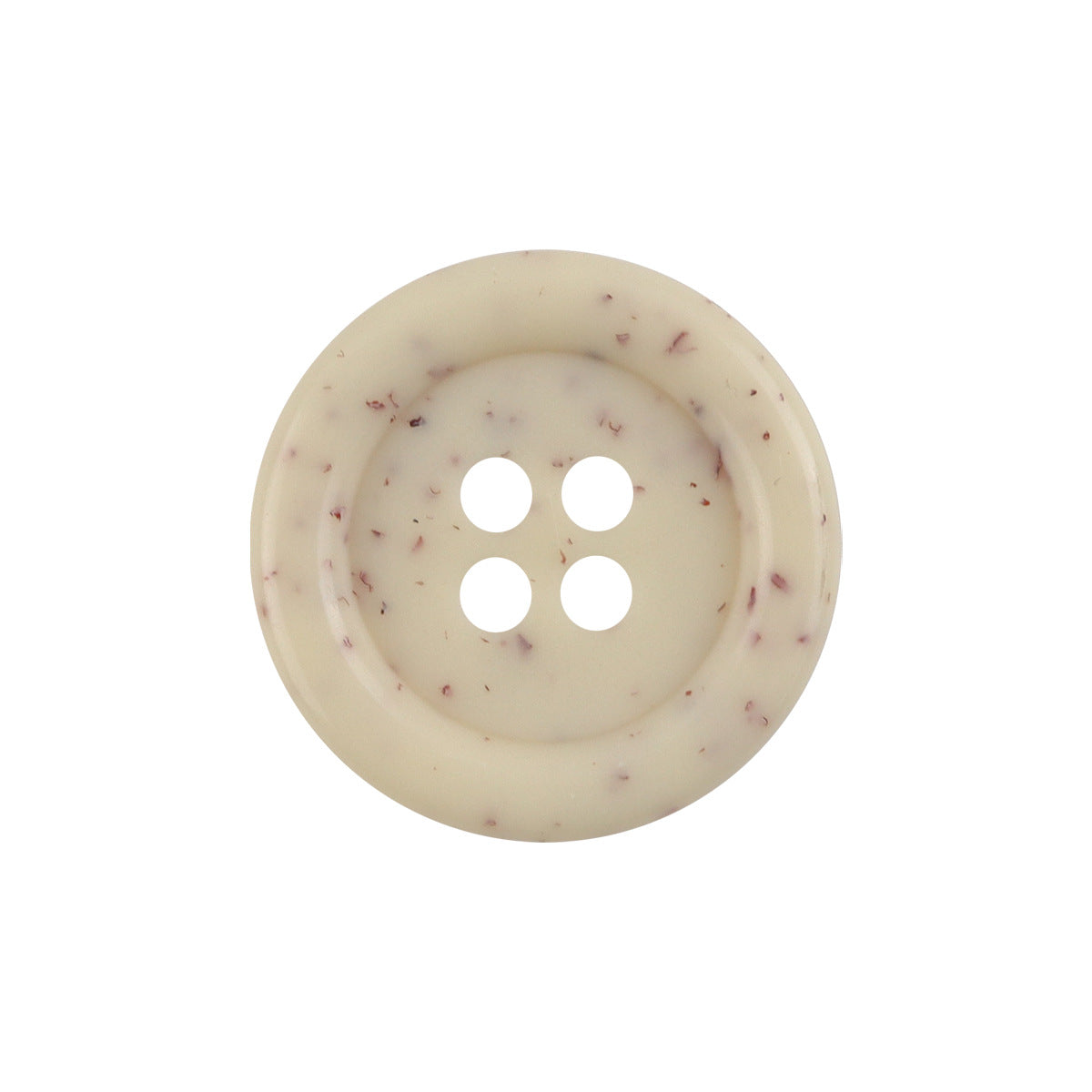 Beige Resin Buttons Thick Round Edge Dotted Flower,20pcs - Lots of Buttons