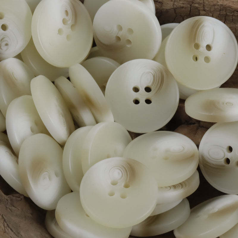 Coffee-Colored Resin Buttons for Windbreakers Coats 20pcs - Lots of Buttons