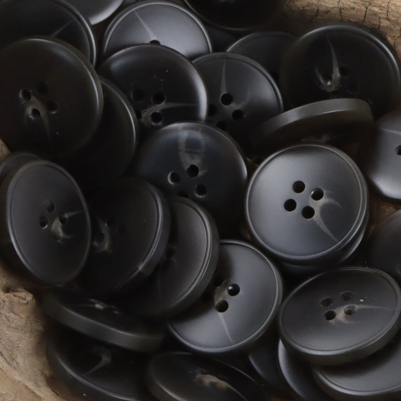 Coffee-Colored Resin Buttons for Windbreakers Coats 20pcs - Lots of Buttons