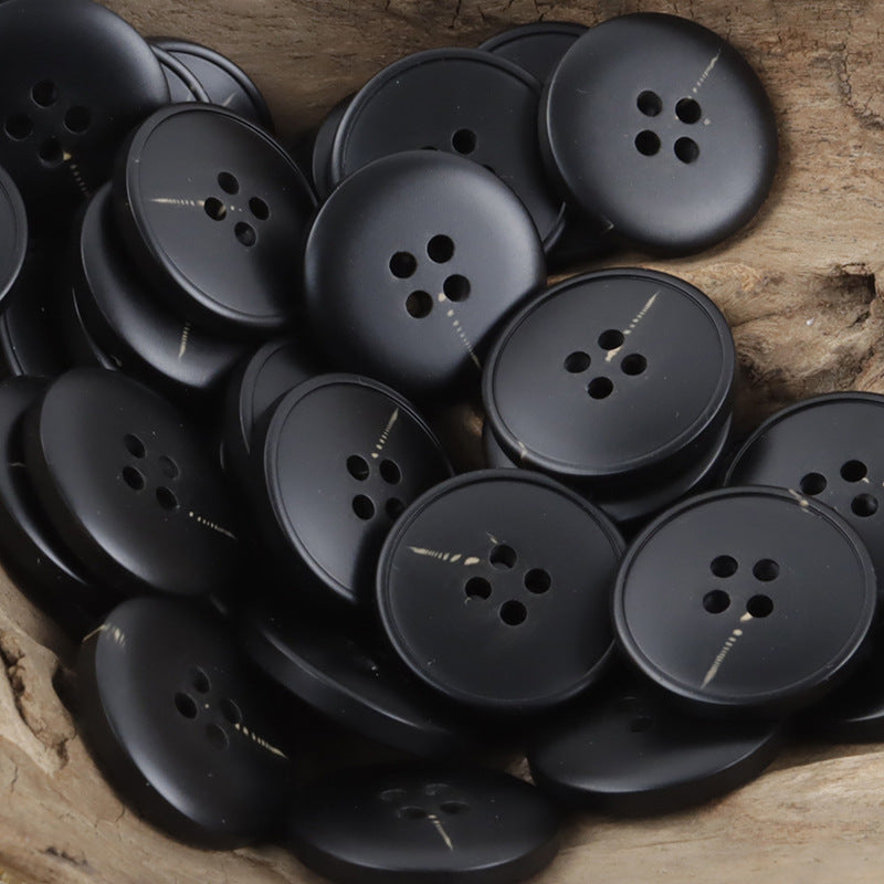 Coffee-Colored Resin Buttons for Windbreakers Coats 20pcs - Lots of Buttons